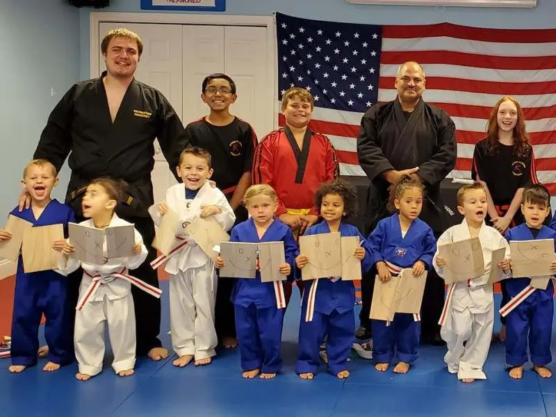 Students training at American Self Defense & Fitness Center in Rochelle Park